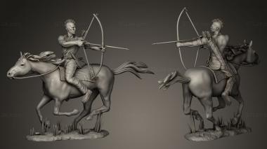 Military figurines Buffalo hunt2 3d model